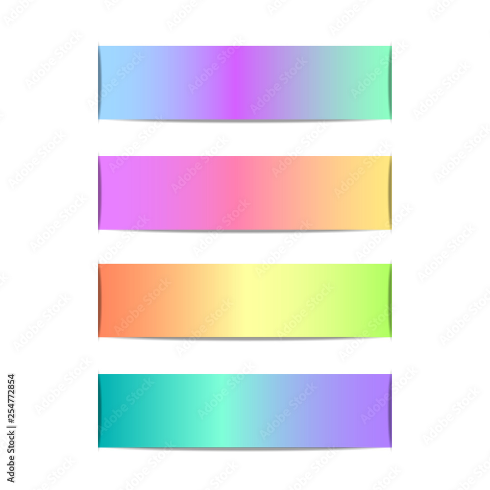 Banners or headers with trendy bright gradient colorful background.