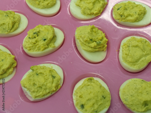 Colorful deviled eggs © James