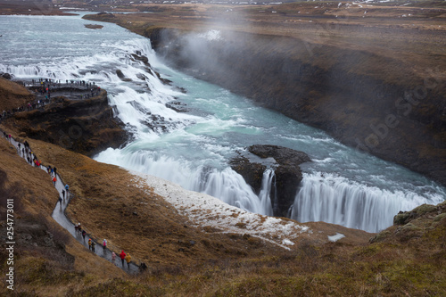 Iceland, Golden Circle, Gullfoss Waterfall photo