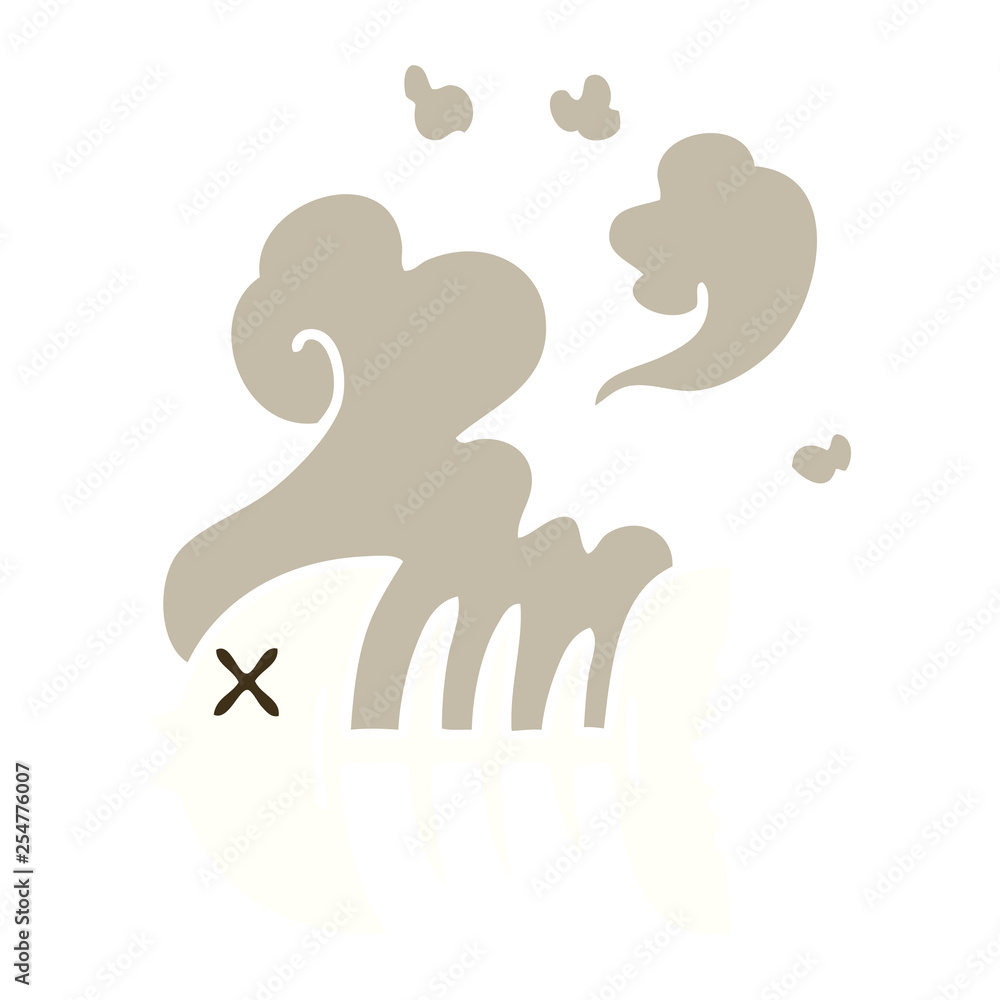 quirky hand drawn cartoon dead fish skeleton quirky hand drawn cartoon dead fish skeleton