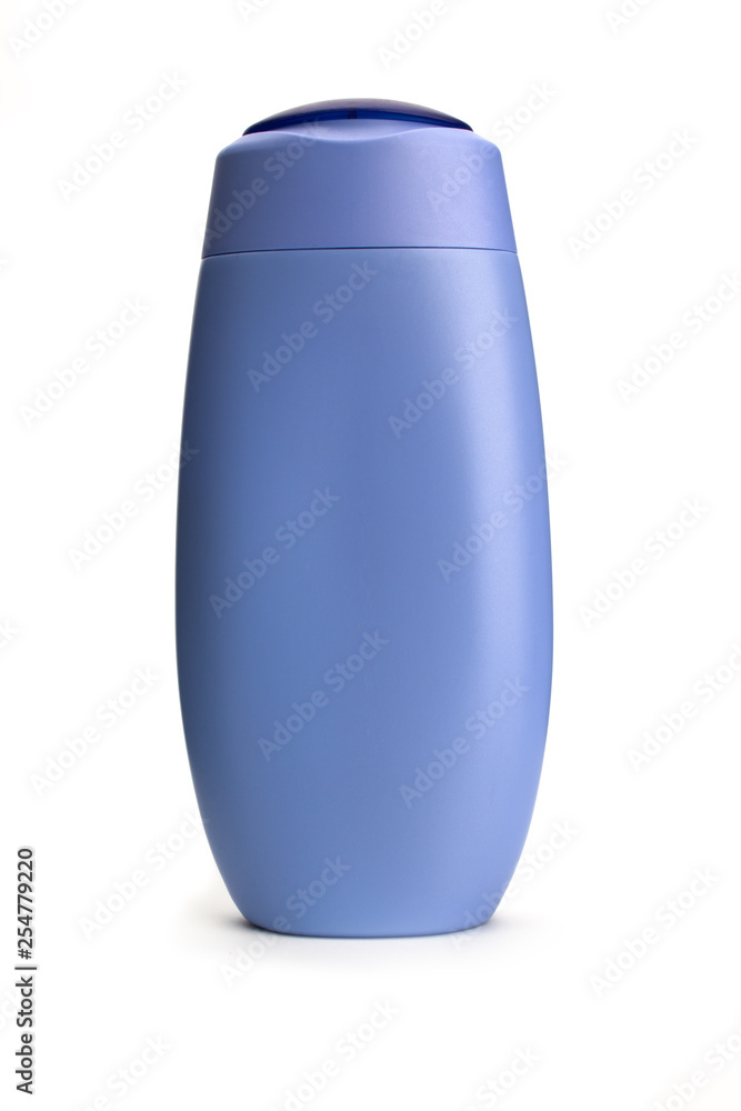 Blue plastic bottle isolated on white background. Blue plastic bottle isolated on white background.
