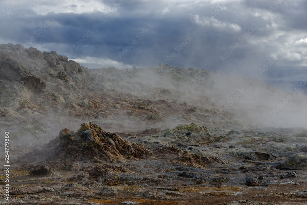 im Geothermalgebiet Hverir, Myvatn, Island