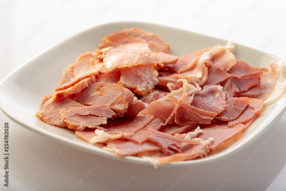 plate with cold meats