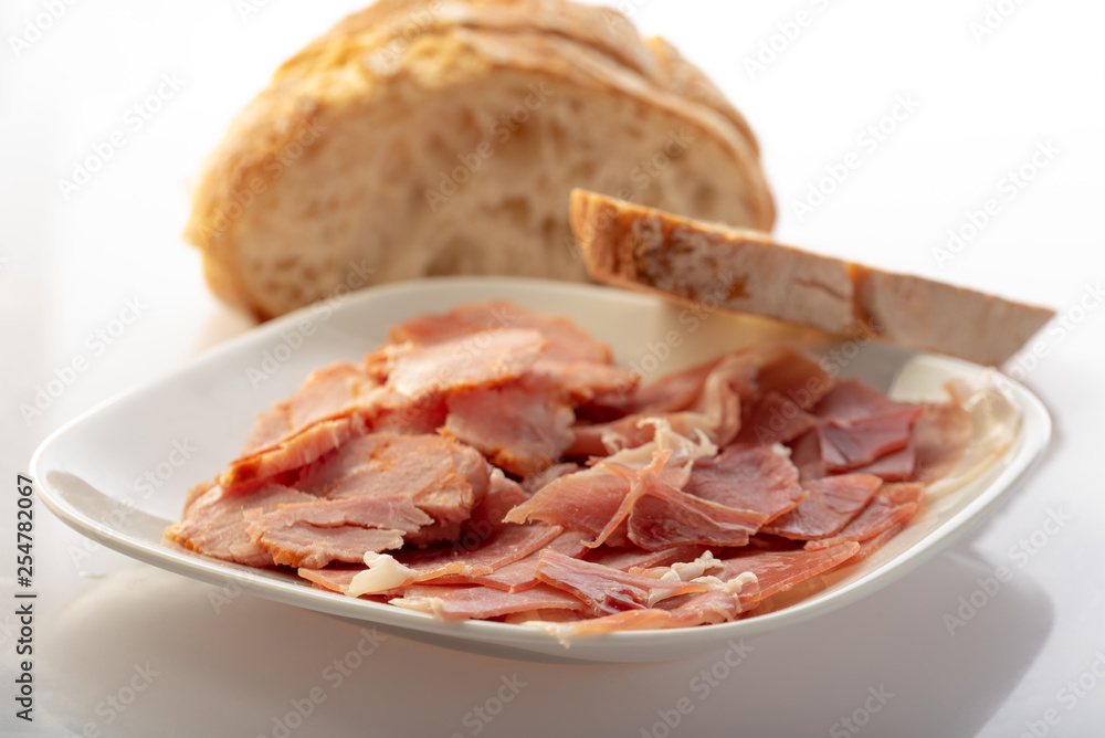 plate with cold meats
