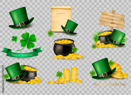 Big collection of St. Patrick's Day related icons. Vector.