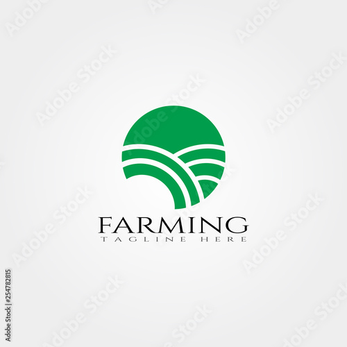 Farm icon template,creative vector logo design,Plantation,agriculture symbol,illustration element