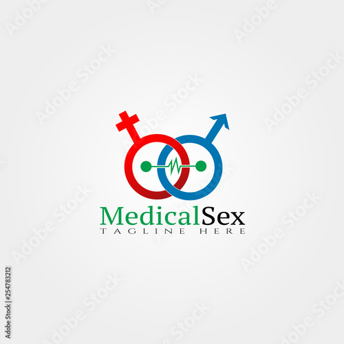 Medical icon template,sex logo,creative vector design