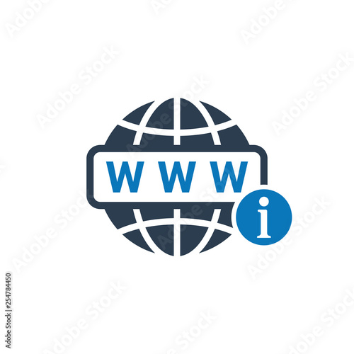 Web icon with information sign. Web icon and about, faq, help, hint symbol