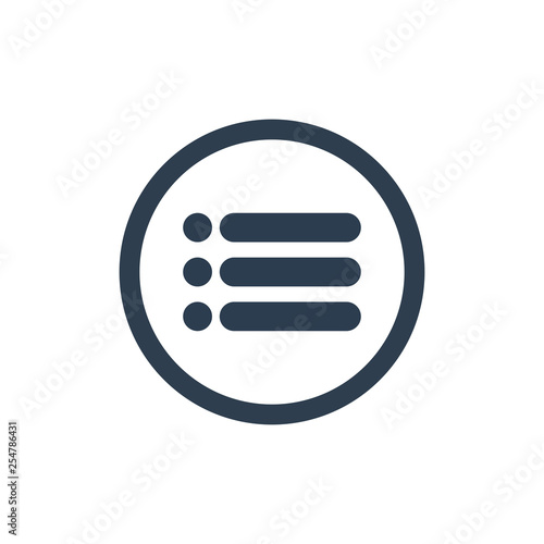 List icon - Content view options  list symbol - options design in trendy flat style