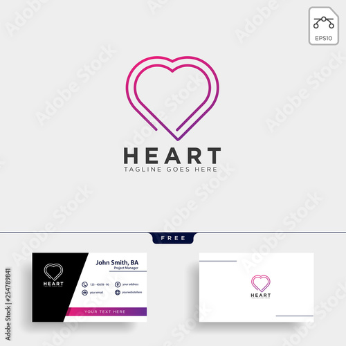 dating love line logo template vector illustration icon element isolated
