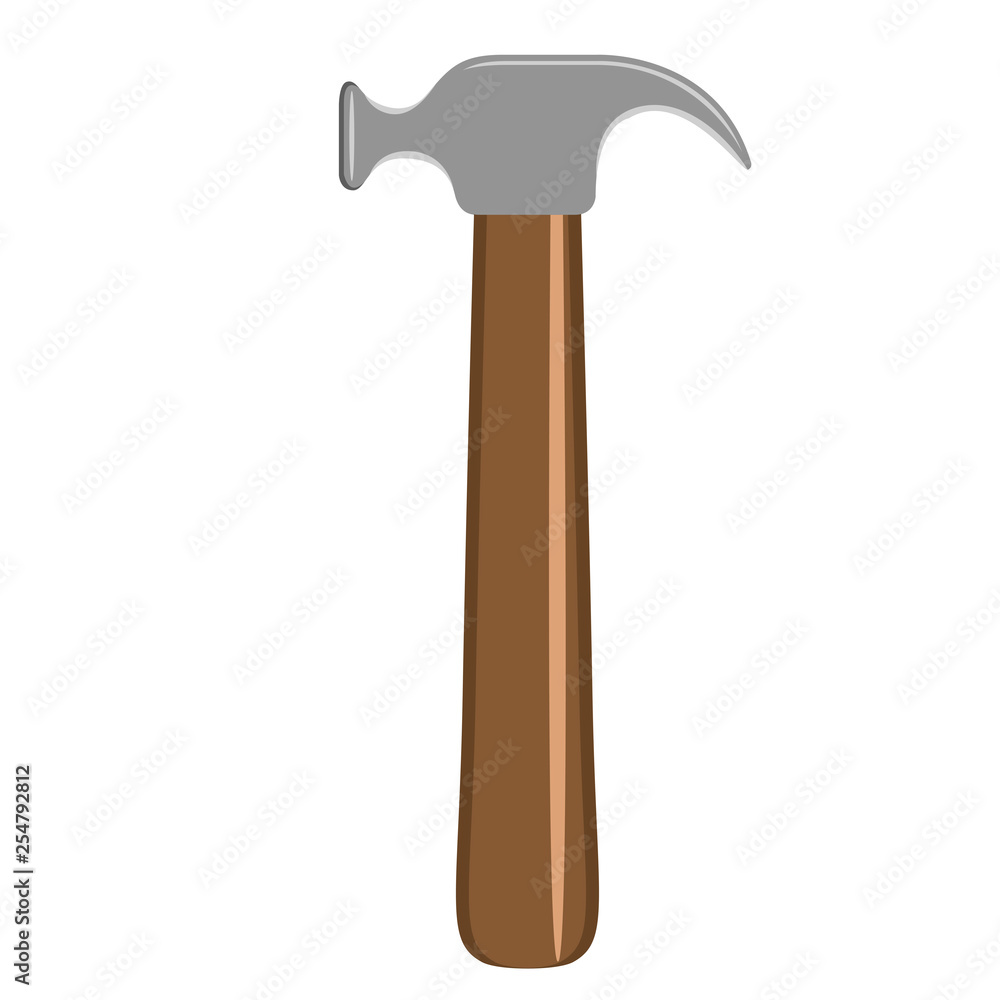 Isolated hammer image. Construction tool. Vector illustration design Isolated hammer image. Construction tool. Vector illustration design