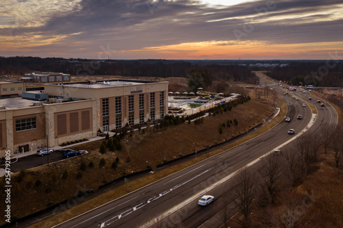 Aerial Sunrise in Plainsboro New Jersey