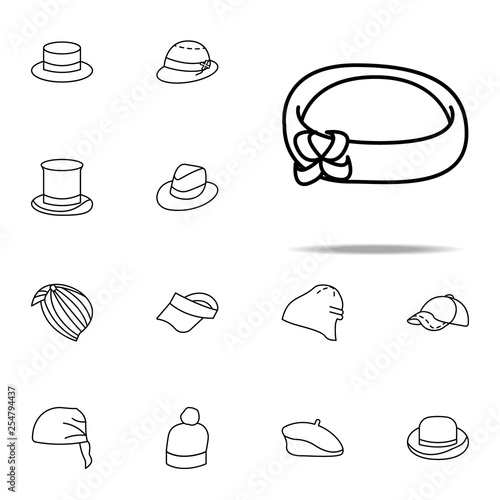pillbox hat icon. hats icons universal set for web and mobile