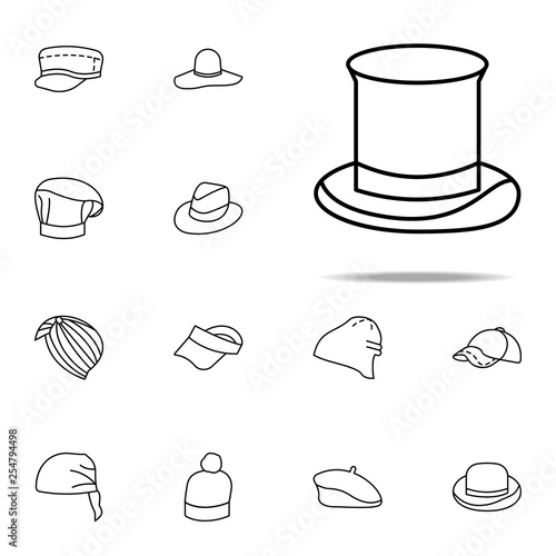 top hat icon. hats icons universal set for web and mobile