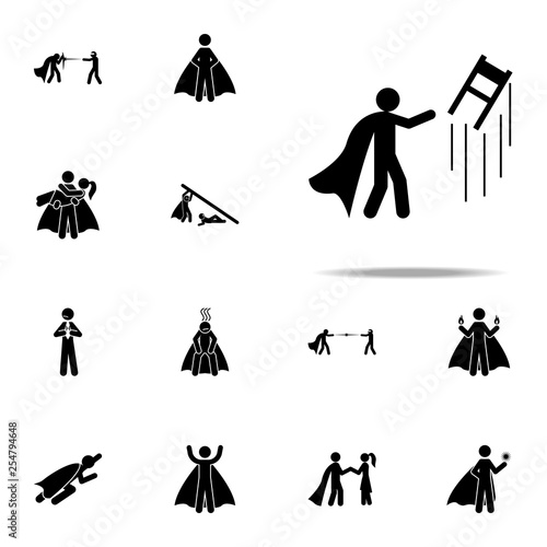 superhero, chair icon. hero icons universal set for web and mobile