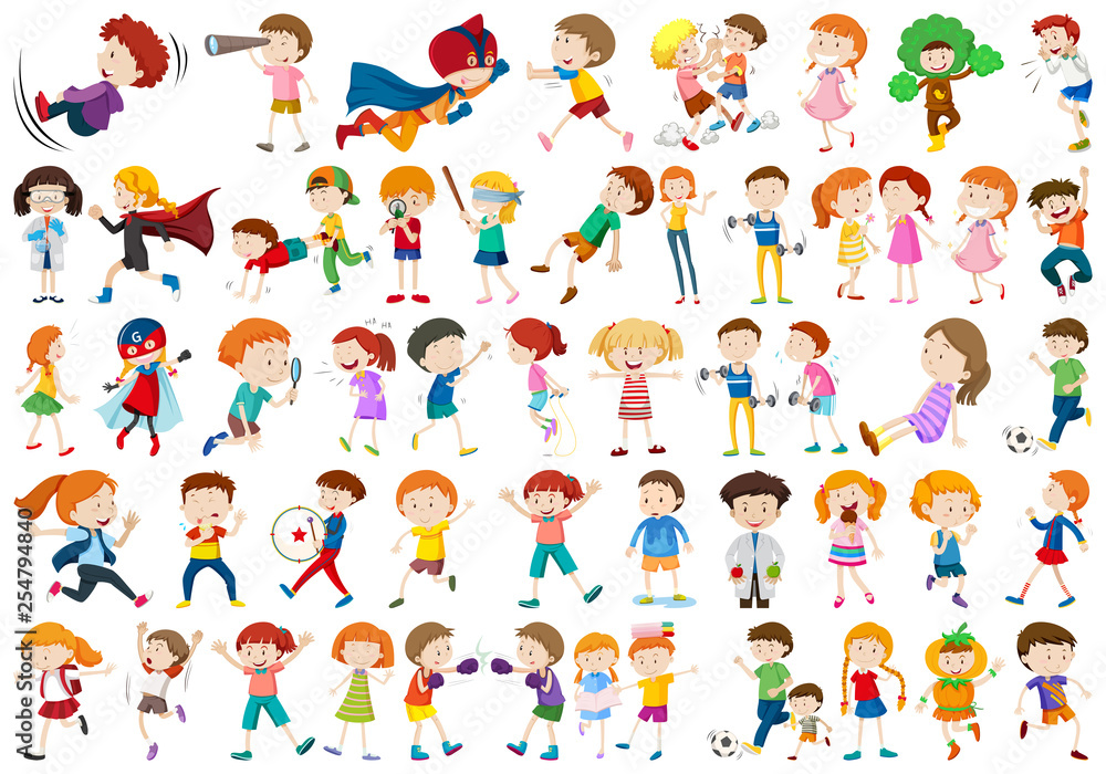Large set of kids Large set of kids