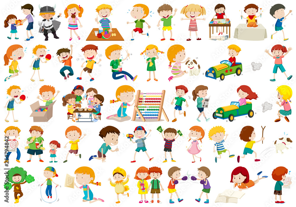 Large set of kids Large set of kids