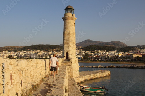 lighthouse on island of crete greece