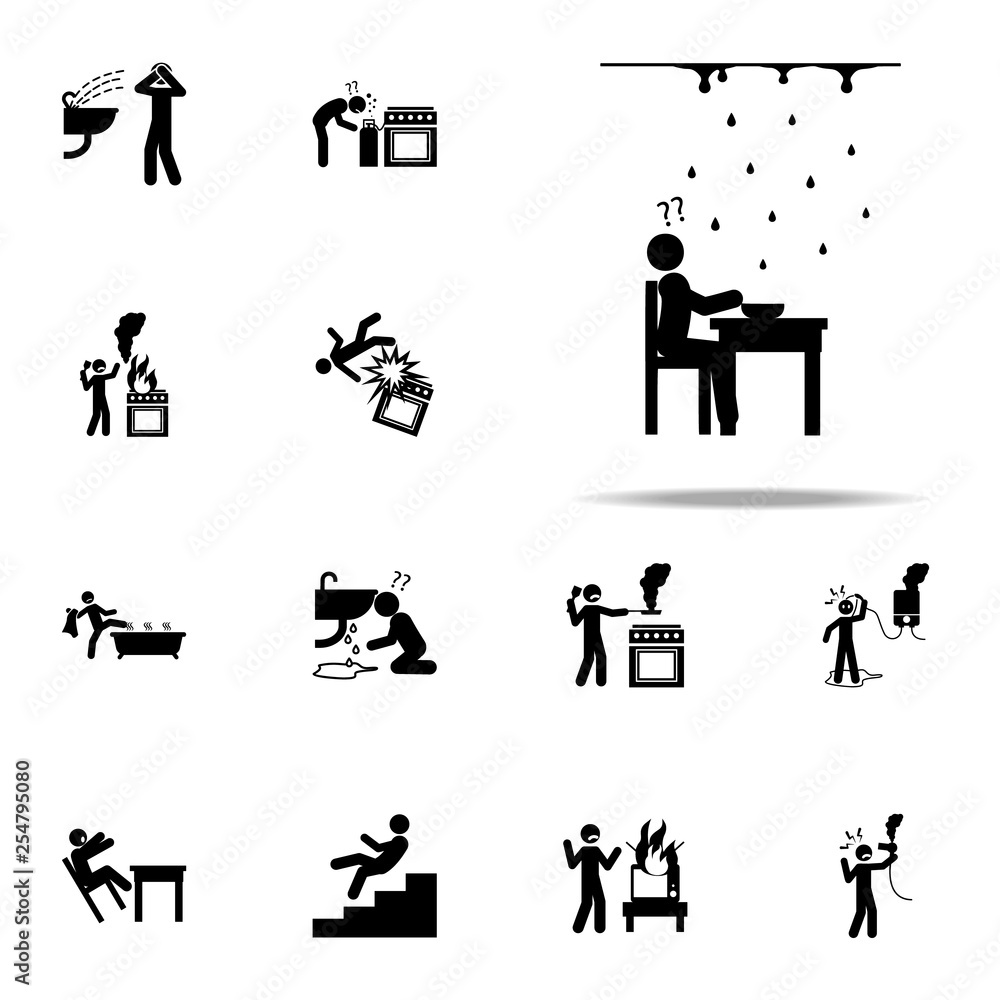 danger, water, ceiling icon. home hazard and safety precaution icons universal set for web and mobile danger, water, ceiling icon. home hazard and safety precaution icons universal set for web and mobile
