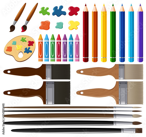 Set of painting tools