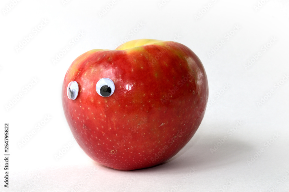 Sideways facing apple with googly eyes Sideways facing apple with googly eyes