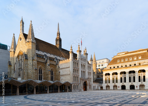 Photography Guildhall and Guild hall Art Gallery building in street London