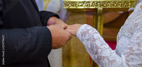 Canvastavla casamento, lindos, mãos , aliança,