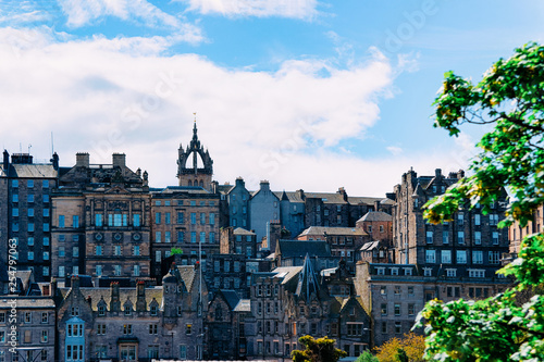 Canvas Print Cityscape with Saint Giles Cathedral of Edinburgh in Scotland