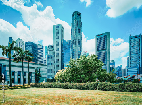 Parliament house building at Marina Bay Singapore photo