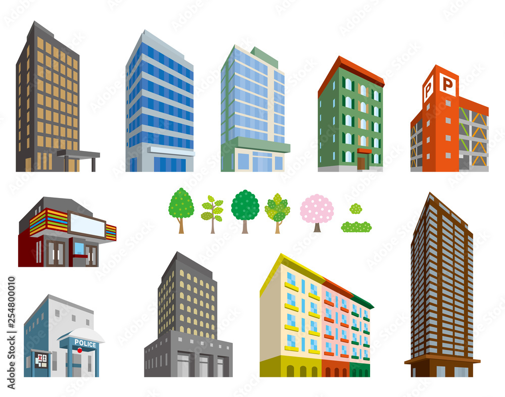 いろいろな建物の立体イラスト Stock Vector Adobe Stock いろいろな建物の立体イラスト Stock Vector Adobe Stock