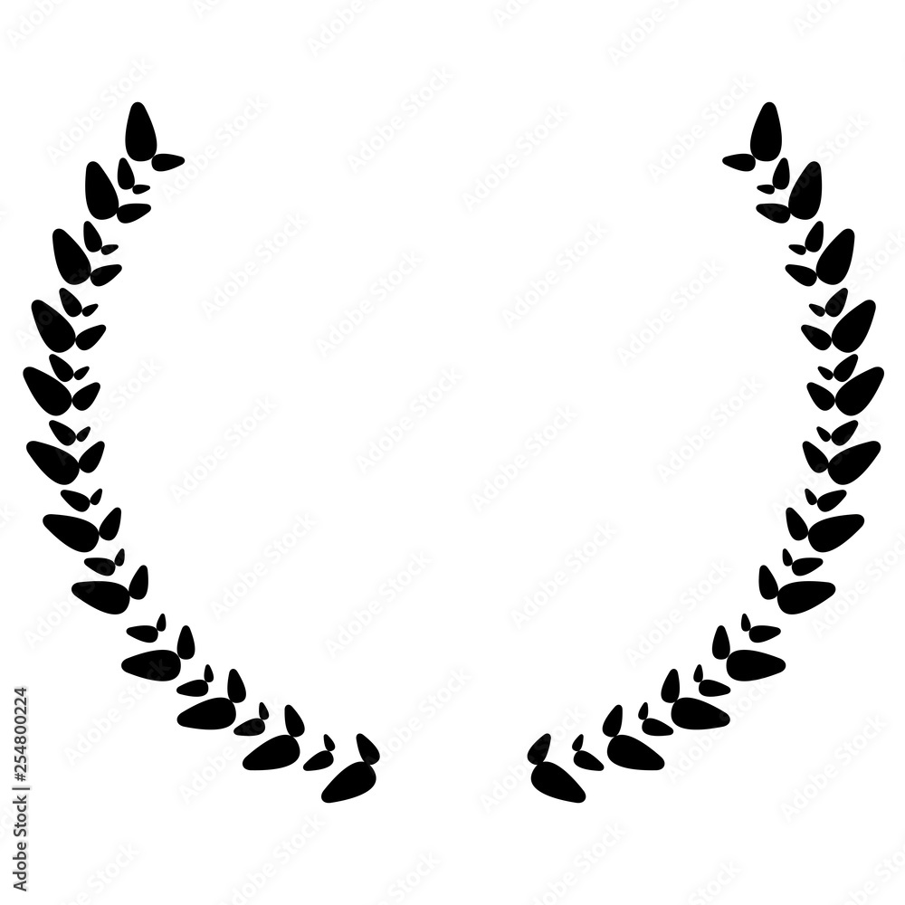 Isolated laurel wreath icon. Vector illustration design Isolated laurel wreath icon. Vector illustration design