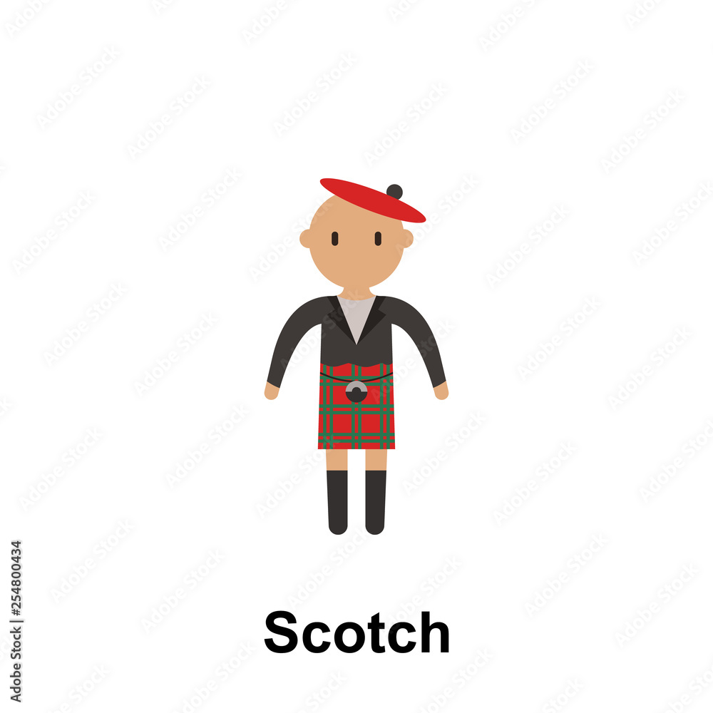 Scotch, man cartoon icon. Element of People around the world color icon. Premium quality graphic design icon. Signs and symbols collection icon for websites, web design Scotch, man cartoon icon. Element of People around the world color icon. Premium quality graphic design icon. Signs and symbols collection icon for websites, web design