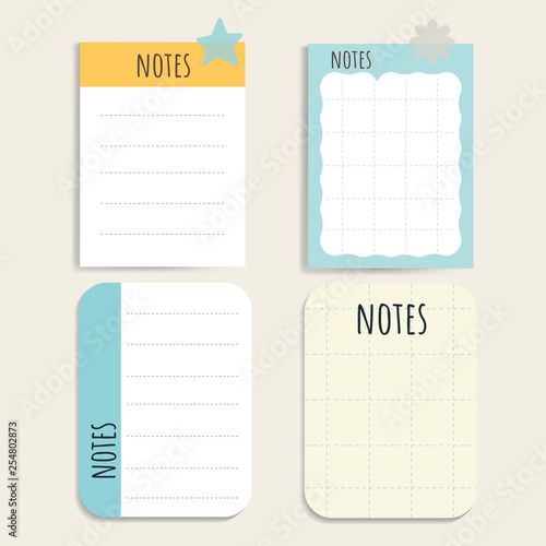 Colorful notepad set