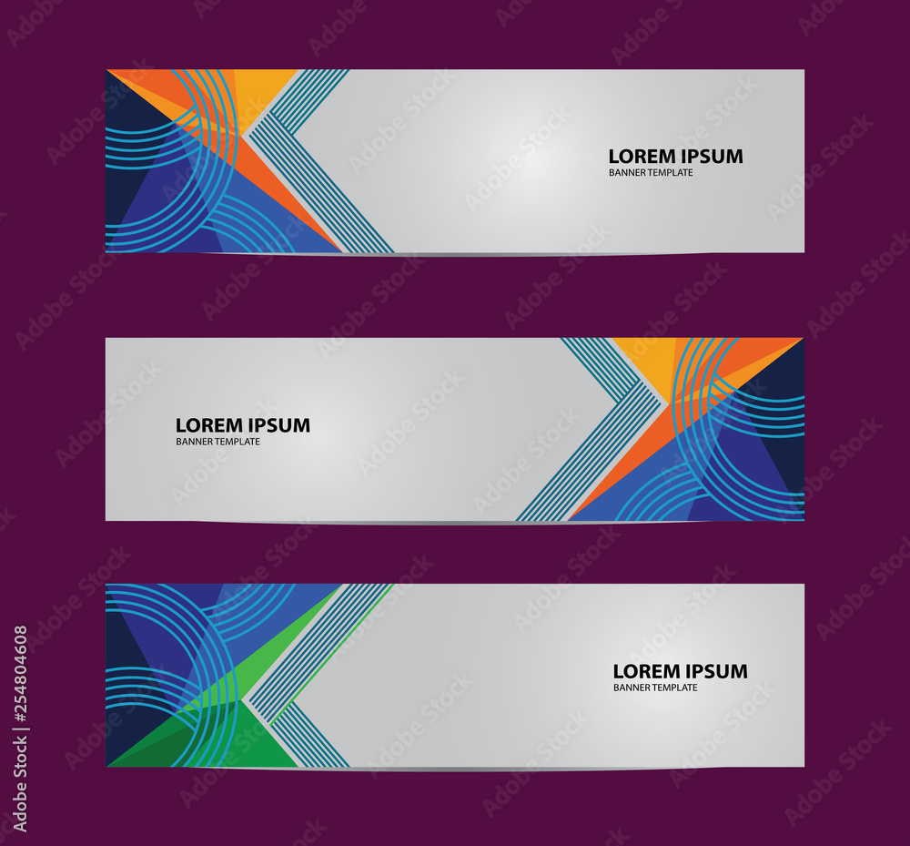 Fototapeta premium Vector abstract web banner template design. modern banner template