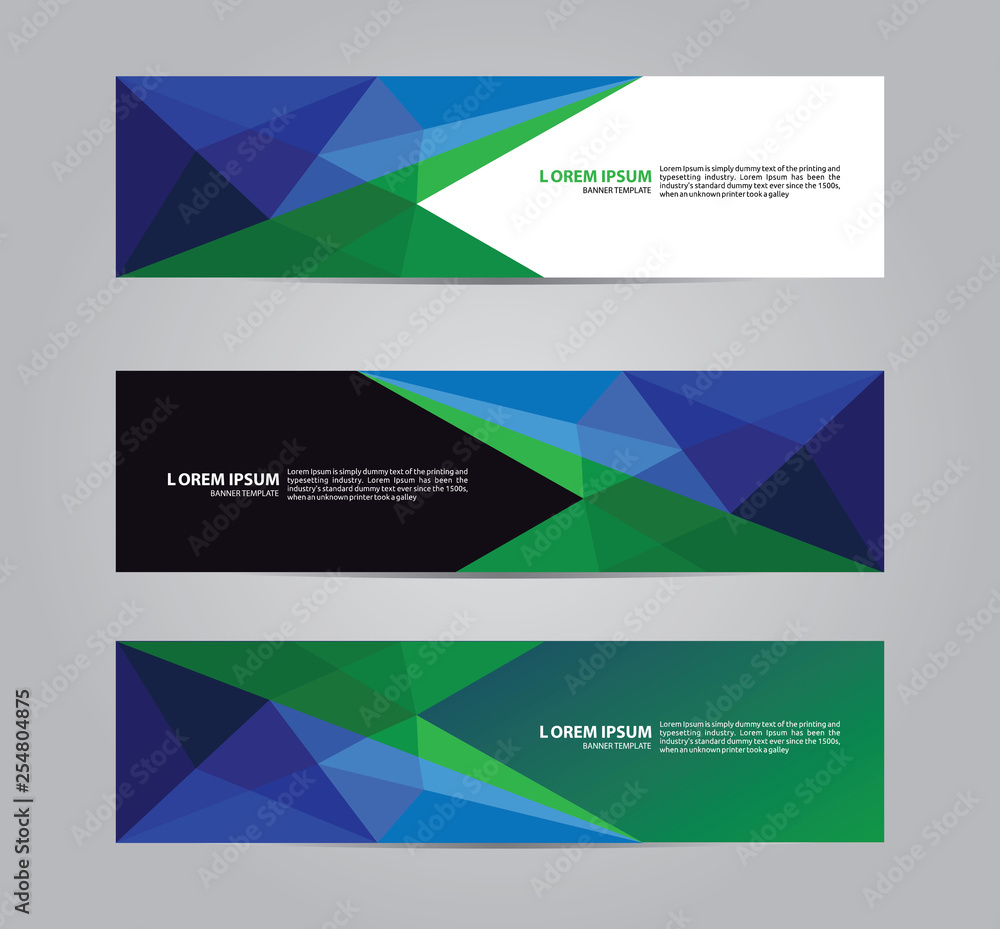 Naklejka premium Vector abstract web banner template design. modern banner template