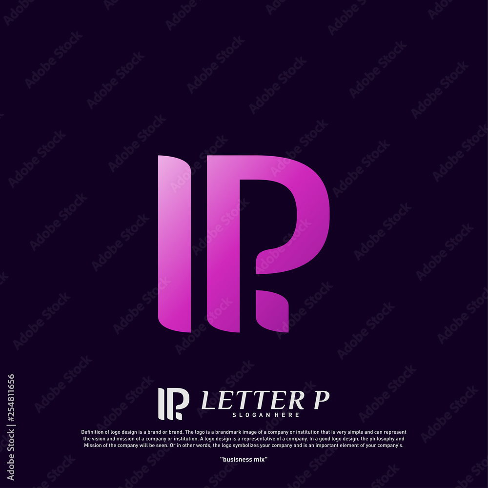 Letter P Logo Design Concept. Initial P Logo Design Template Vector. Icon Symbol Letter P Logo Design Concept. Initial P Logo Design Template Vector. Icon Symbol