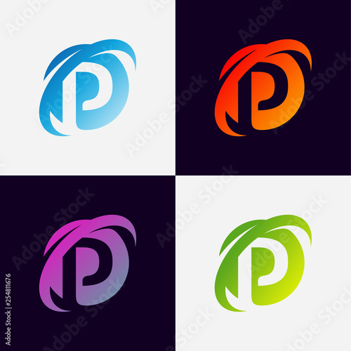 Letter P Logo Design Concept. Initial P Logo Design Template Vector. Icon Symbol