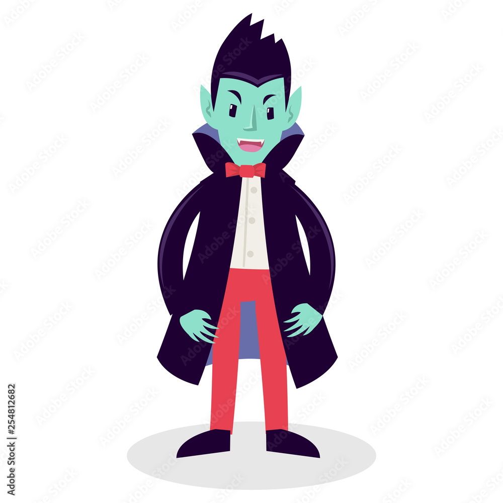 Fototapeta premium A man wearing vampire cape in birthday party