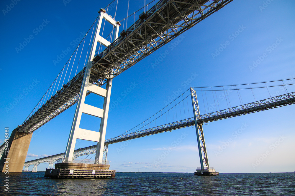 The Chesapeake Bay Bridge in Annapolis is a popular landmark on the Chesapeake Bay