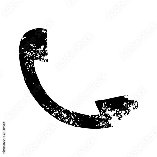 distressed symbol telephone receiver