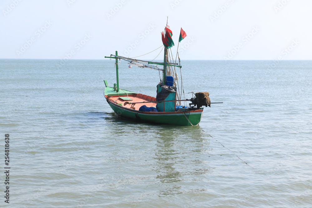 Coastal fishing boats at Pranburi, Thailand – Image      