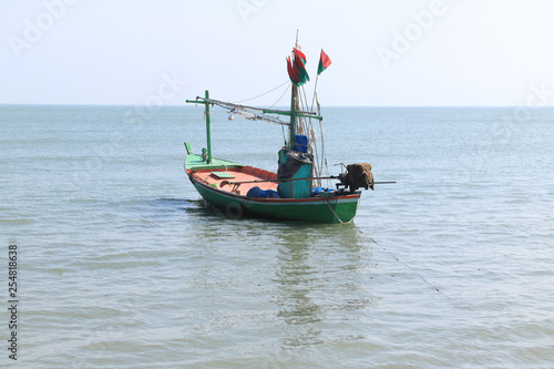 Fototapeta Naklejka Na Ścianę i Meble -  Coastal fishing boats at Pranburi, Thailand – Image      