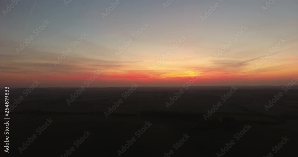 Beautiful Sundown //Drone flight to the left// Beautiful Sundown //Drone flight to the left//