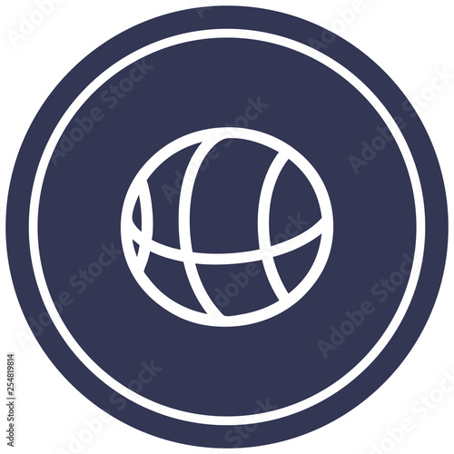 basketball sports circular icon