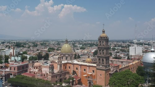 Aerial shot of Templo del Carmen, in Celaya, Mexico photo