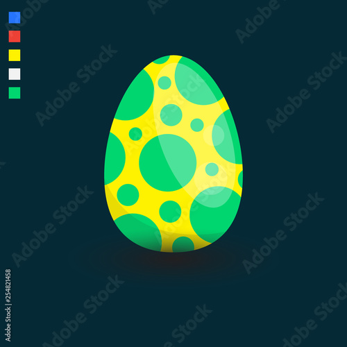 Colorful Easter eggs collection with flat style