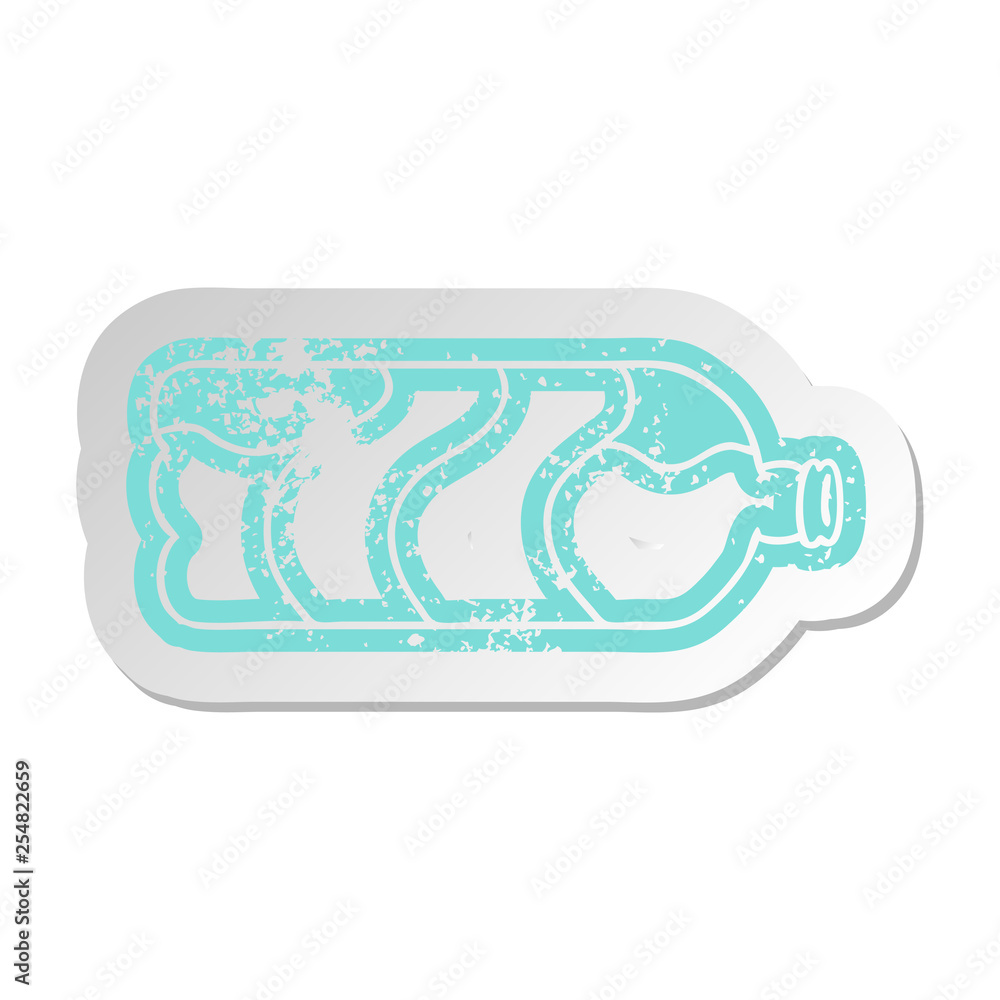 Fototapeta premium distressed old sticker of a soda bottle
