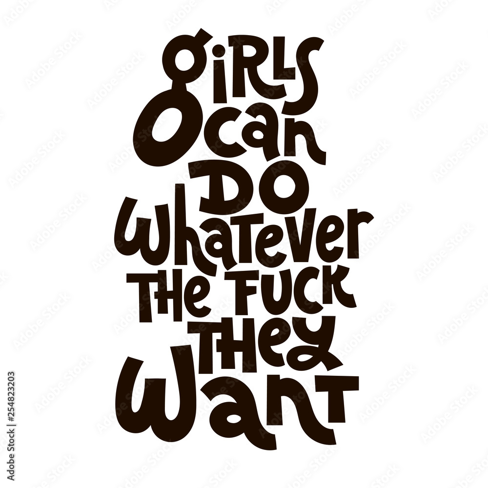 Obraz premium Girl power quotes