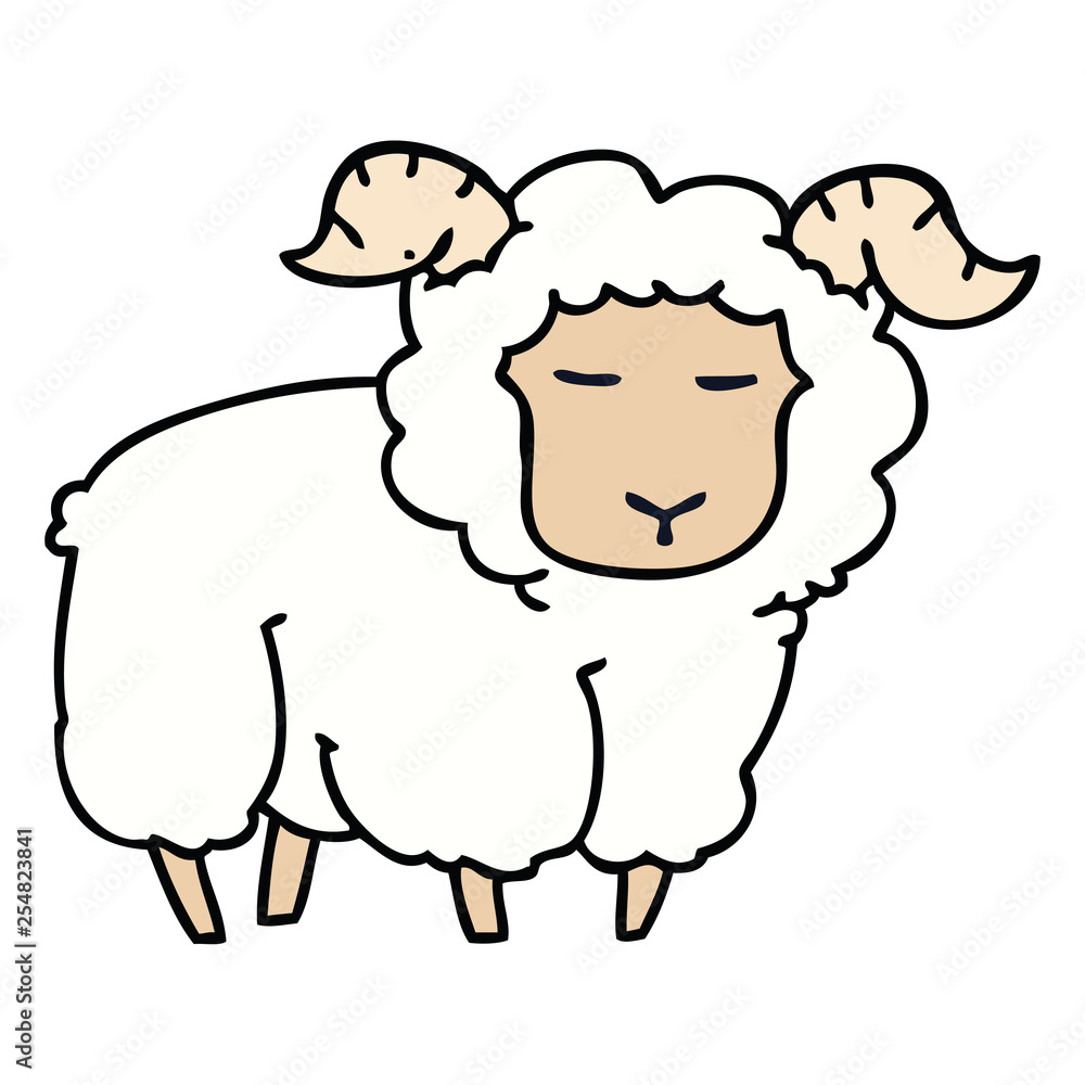 quirky hand drawn cartoon ram quirky hand drawn cartoon ram
