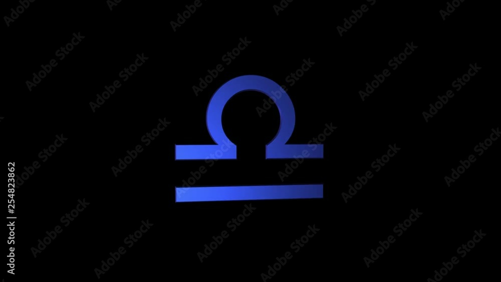 Rotating Libra symbol with alpha channel Rotating Libra symbol with alpha channel